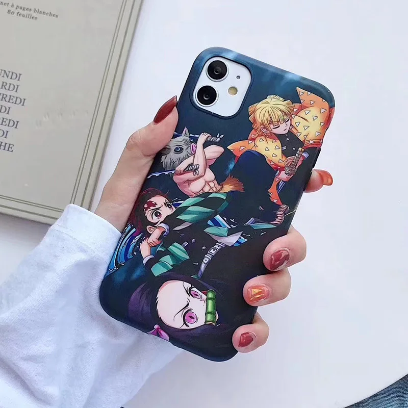 Мягкий ТПУ чехол Demon Slayer Kimetsu no Yaiba для iPhone 11 11pro max XS Max XR X 6 6S 7 8 Plus с японским аниме |