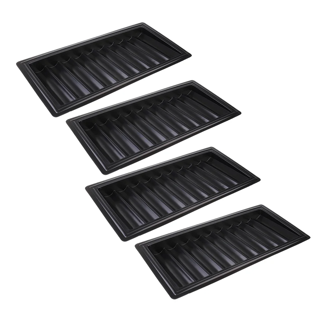 

Poker Thick Plastic 10 Row/500Chips Poker Chips Tray Set of 4, 18.5 x 8.97 x 1.5 inch