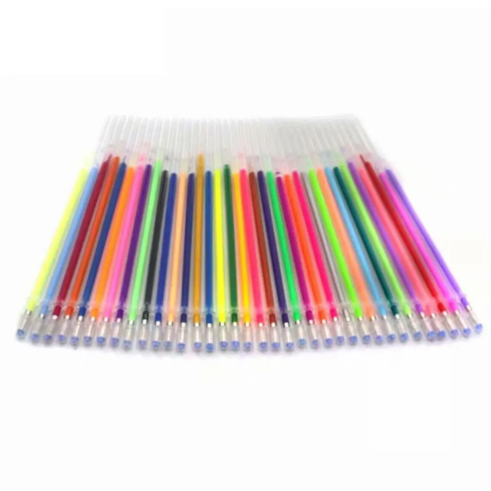 

48 Color/SET Non-Toxic Gel Pen Refill Multi Colored Painting Gel Ink Ballpoint Pens Refills Rod for Handle School Stationery