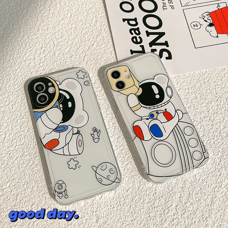 

Astronaut Couple Mobile Phone Cases For iPhone 12 12min 12Pro 12ProMax 11 11Pro 11ProMax SE2020 X XS XSMAX XR 7 8 7Plus 8Plus