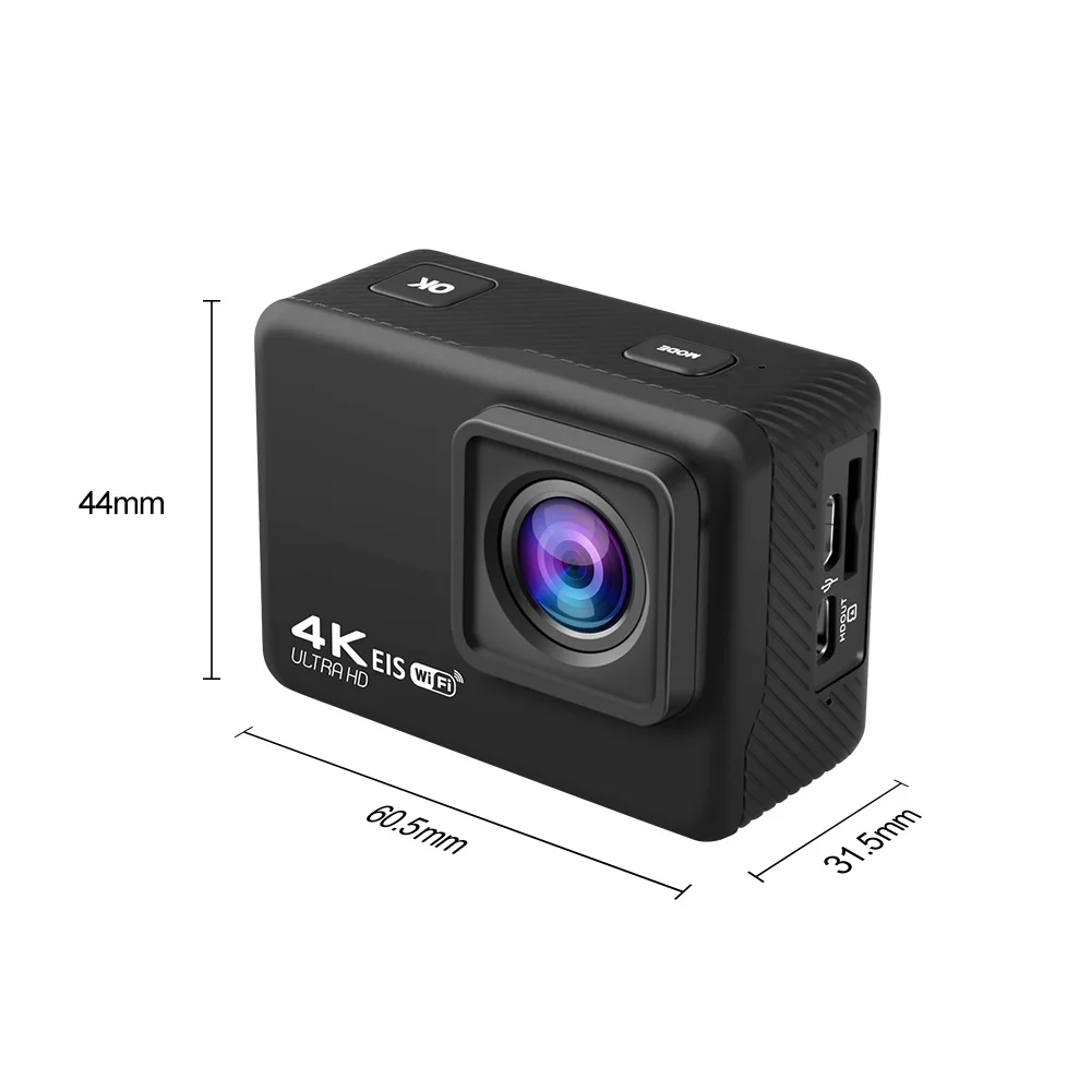 Экшн-камера с защитой от тряски Ultra HD 4K / 60fps WiFi 2 0 дюйма 170D Подводная