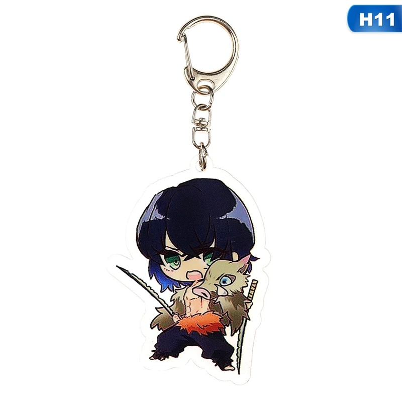 KEY4283H11 Аниме демон убийца: Kimetsu no Yaiba акриловый брелок для ключей Косплей Аниме Подарки - Цвет: KEY4283H11