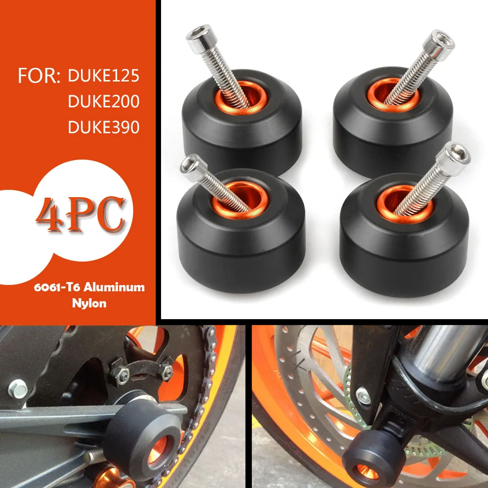 Для KTM DUKE 390 2013 2016 2018 заднее и переднее колесо слайдер рамы мотоцикла Рамка Краш