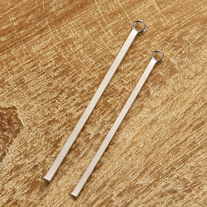10 шт./лот Нержавеющая сталь прямоугольные длинные квадратные Подвески брусочки