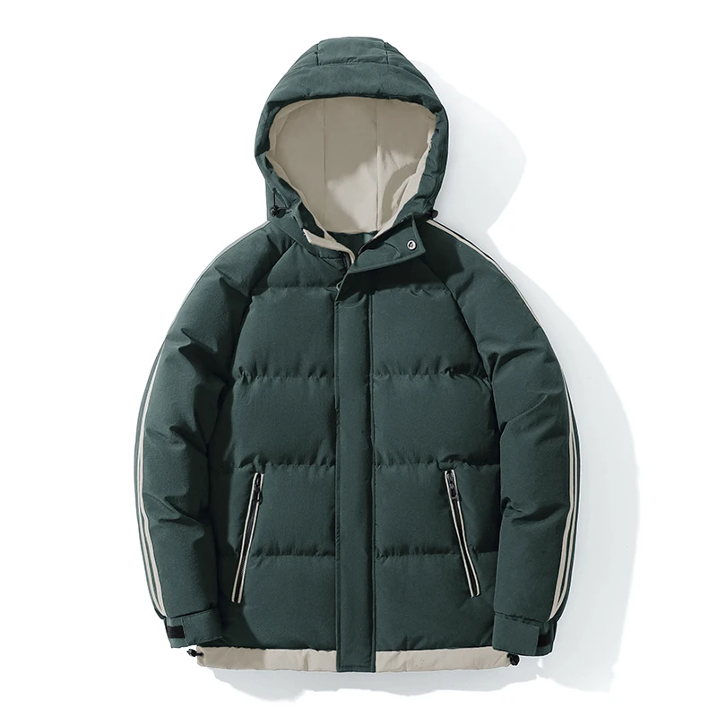 Новая зимняя мужская куртка, парка, женская теплая куртка, плотное пальто с капюшоном, ветрозащитная теплая верхняя одежда, мужская одежда в...