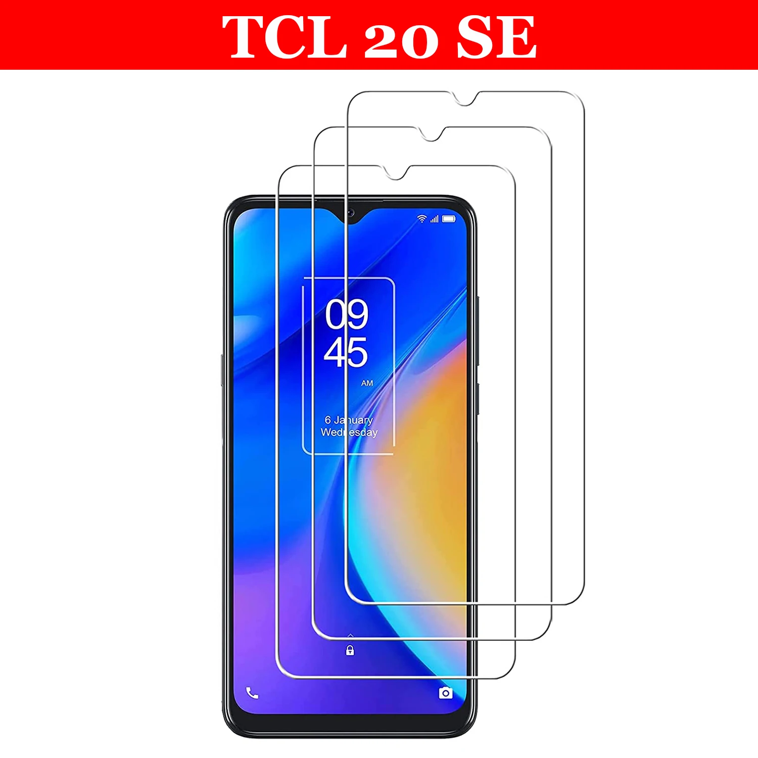 

Защитное стекло для экрана TCL 20 SE, закаленное, чувствительное к прикосновению, твердость 9H, защита от царапин для TCL 20 SE