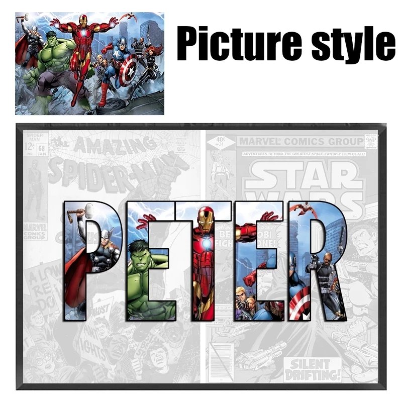 Домашний декор Картина на холсте заказ изображения супергероев настенное