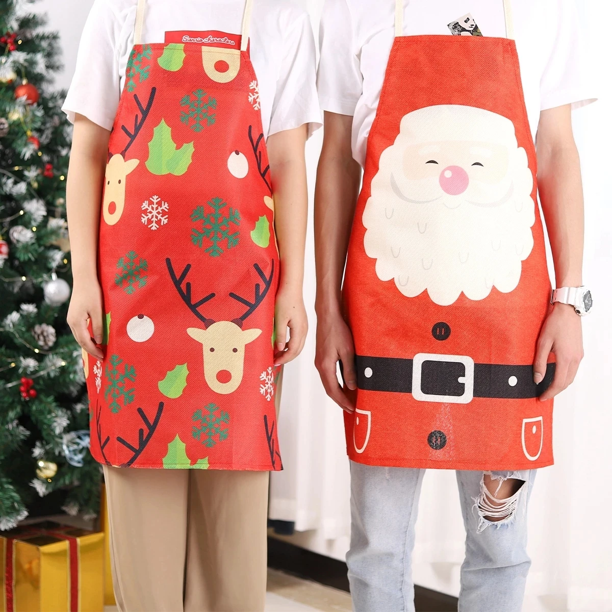 Женский фартук с Санта Клаусом Рождественское украшение для дома рождественский