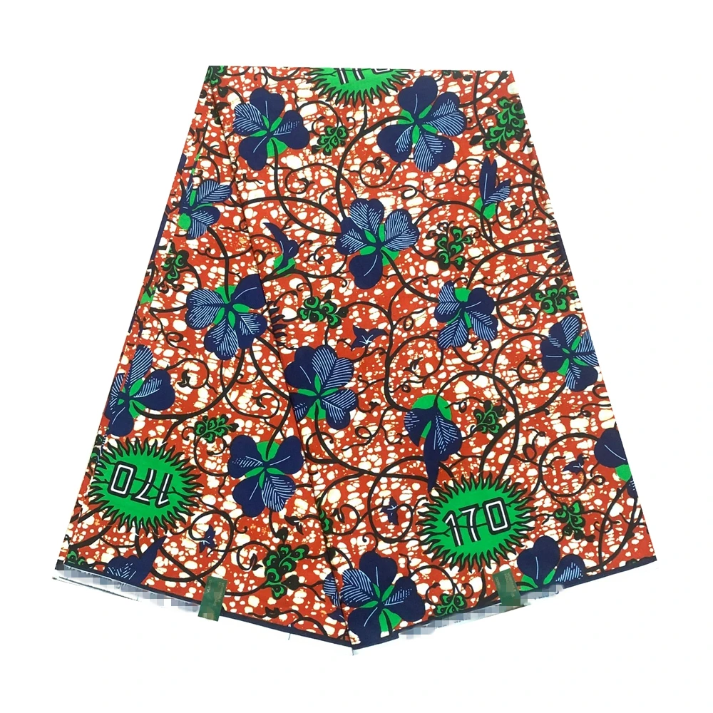 

Ткань из Анкары, Африканский настоящий восковой принт, хлопок 100%, новый дизайн, 2021 ткань, ткань для пэчворка для платья, 6 ярдов, распродажа се...