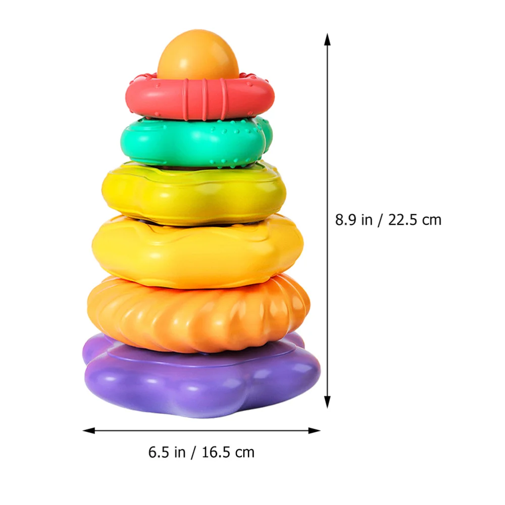 

1 Set of Creative Rainbow Stacking Game Educational Plaything for Kids