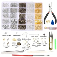 alloy accessories jewelry making kits jewelry making tools copper wire open jump ring earring hook handmade jewelry findings set