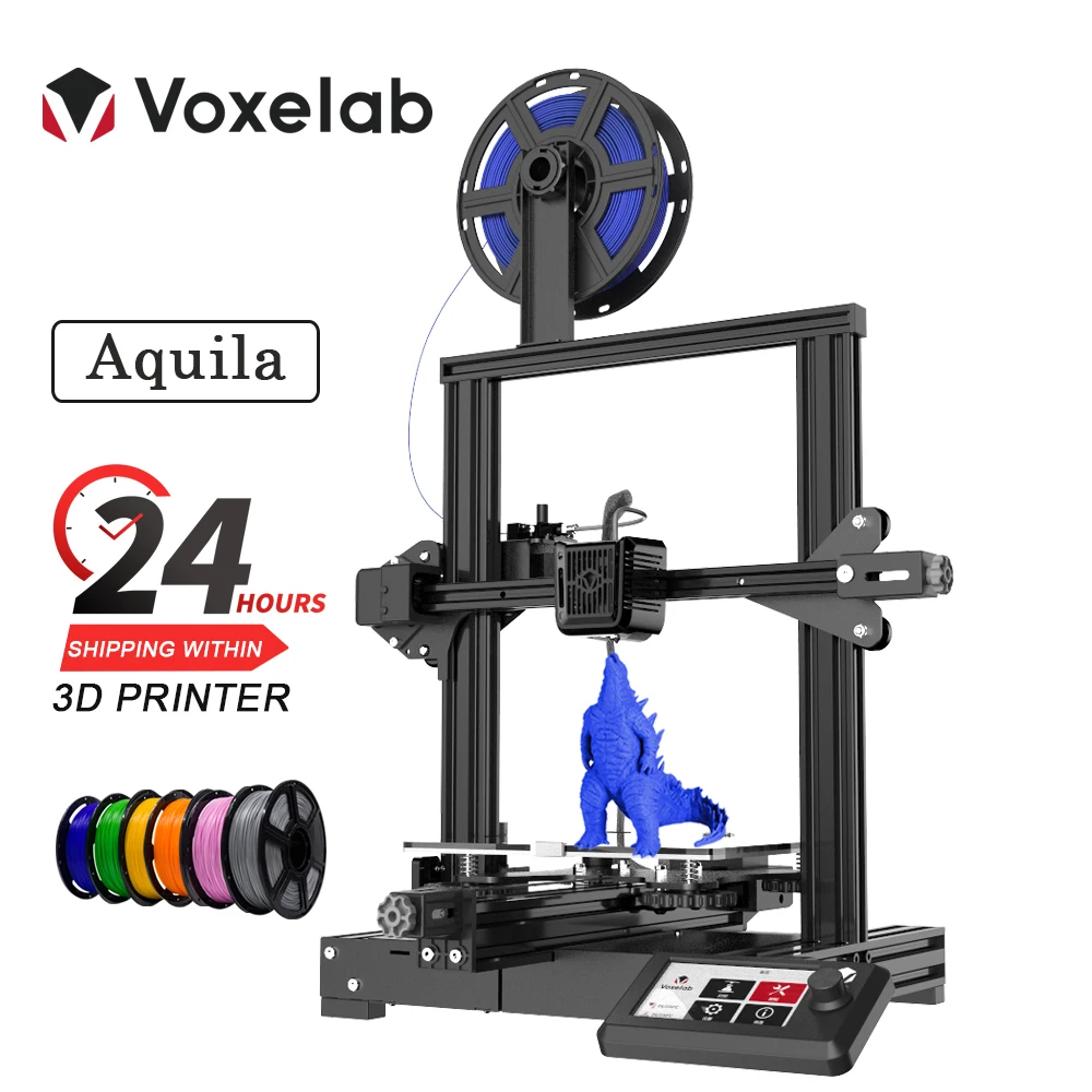

Voxelab Aquila 3D Printer DIY Resume Power Failure Printing 3d Printer Kit Touch Screen Mute Driver Large Size 220*220*250mm