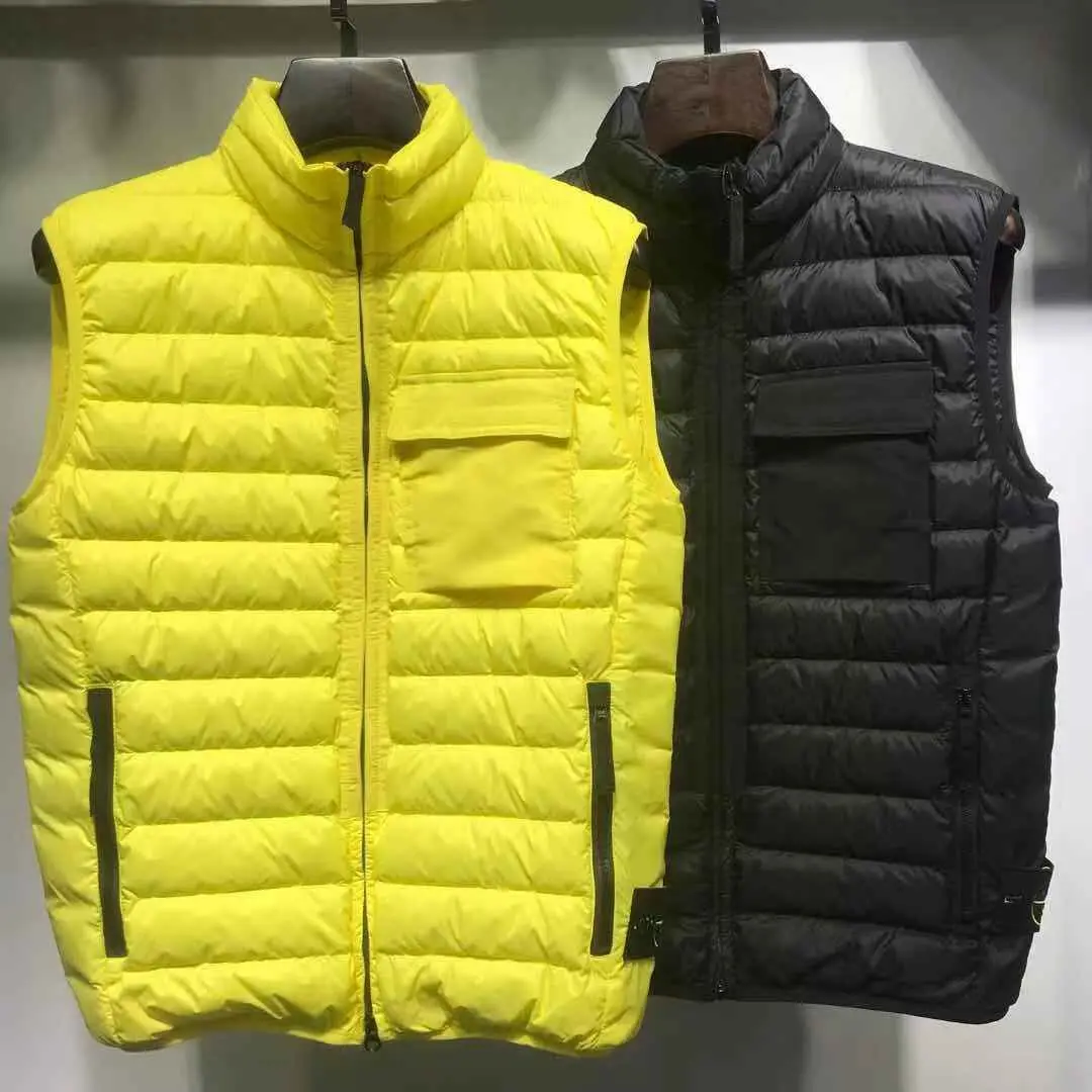 Жилет мужской с компасом Модный повседневный приталенный пуховой жилет без