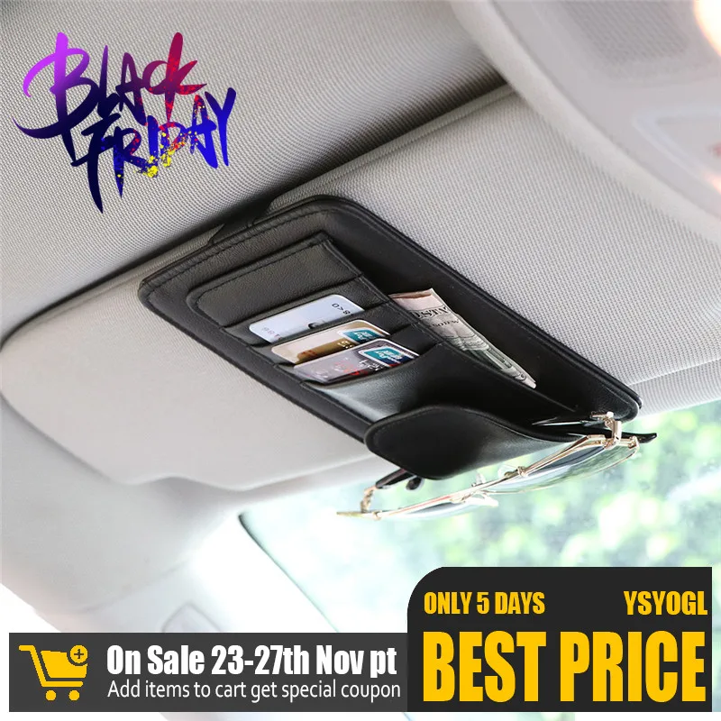 Универсальный автомобильный органайзер для козырька чехол из искусственной