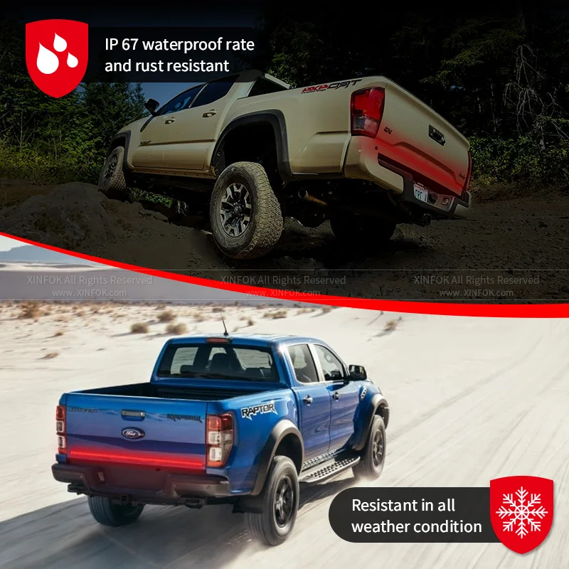 Светодиодная задняя дверь XINFOK 12 В 24 постоянного тока Красный Янтарный пикап