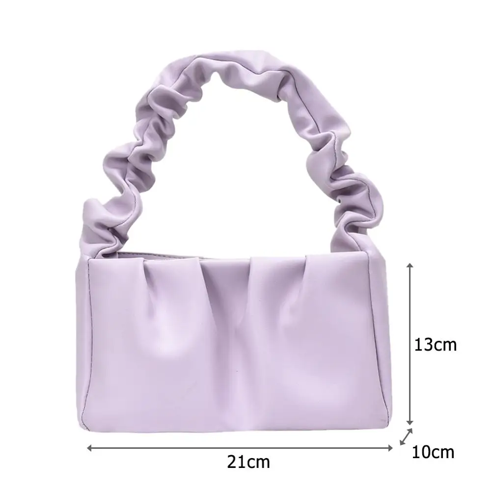 

PU Leather Cloud Tote Bags for Women 2021 Solid Color Shoulder Messenger Bag Female Handbags and Purses Travel Totes Soft Clutch