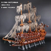 flying dutchman boat netherlands ship 16016 creative caribbean pirates set building blocks bricks model boat birthday toy gift