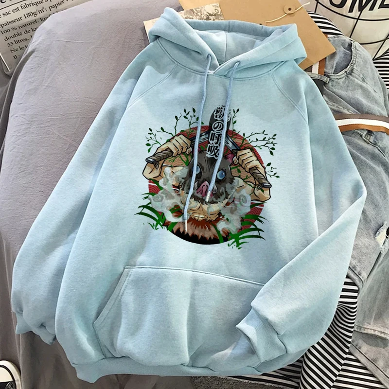 Kawaii Demon Slayer Anime Pullover Sweatshirt Top Women Kamado Tanjirou Costume Hoodies Kimetsu No Yaiba Casual 2021 sweetshirts