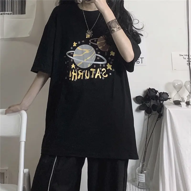 

Summer new retro printed short sleeve T-shirt Korean loose original suzerain versatile T-shirt