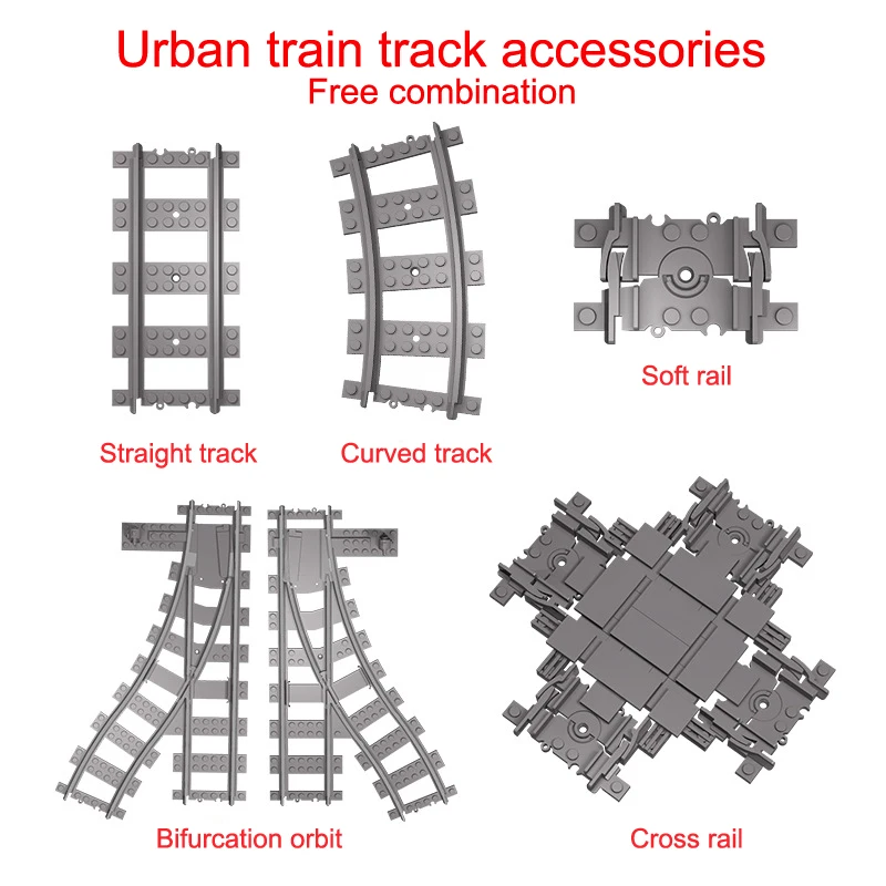 Треки городского поезда железнодорожная станция кирпичи мини-знаки сигнальные