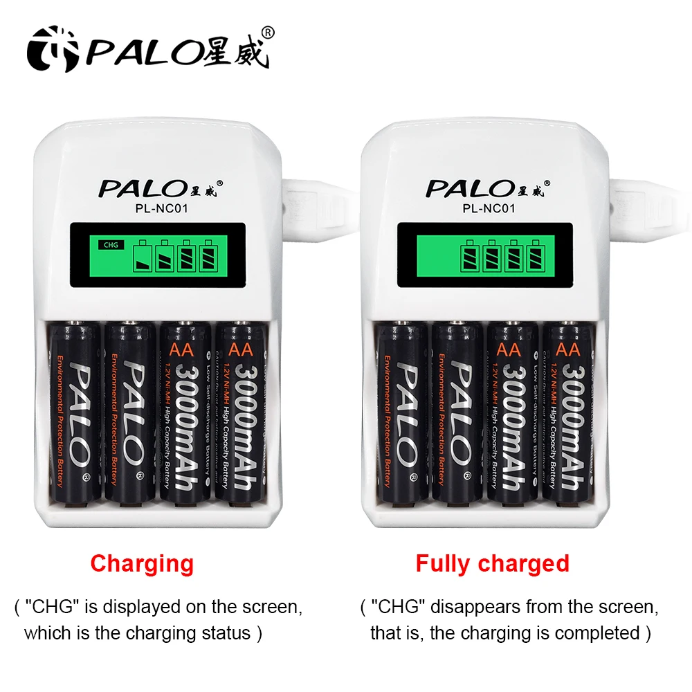 palo 100 original battery aa 1 2v nimh aa rechargeable battery 3000mah low self discharge aa batteries for camera toy car free global shipping