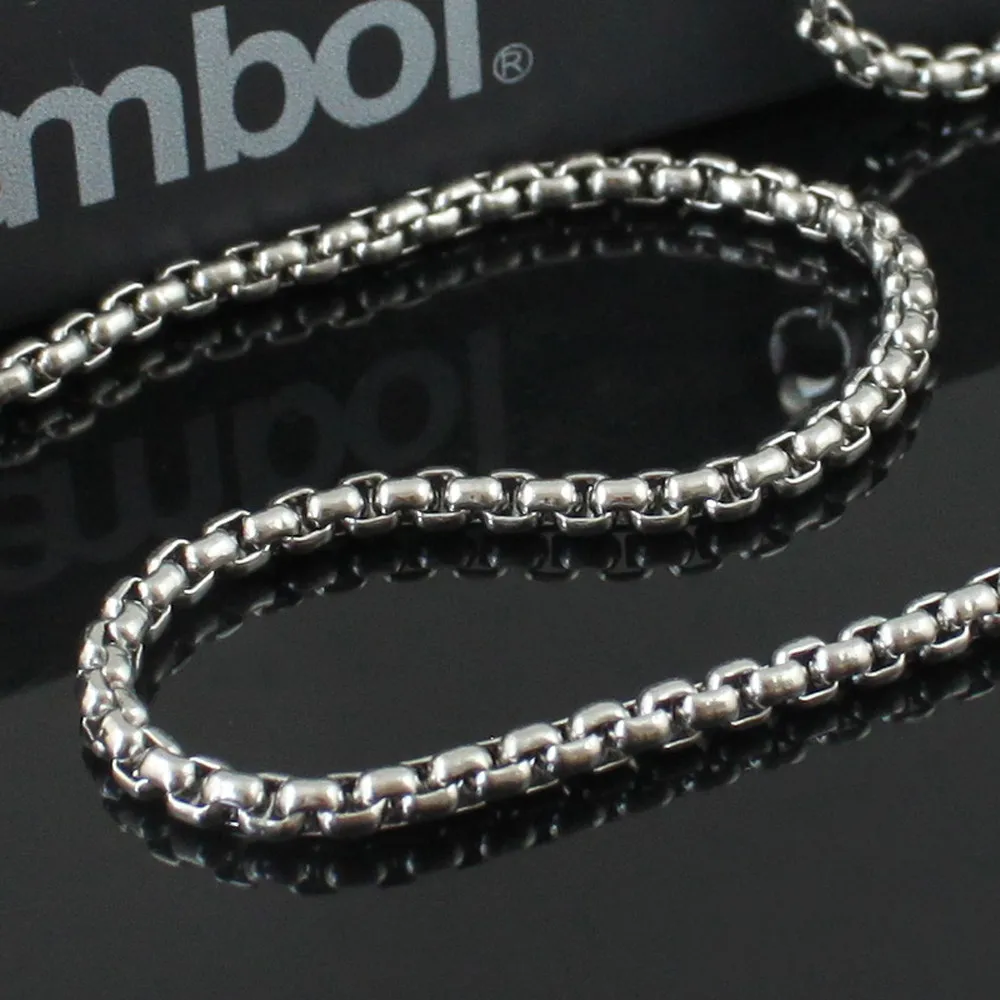Цепочка из нержавеющей стали высокого качества ожерелье серебристого цвета в