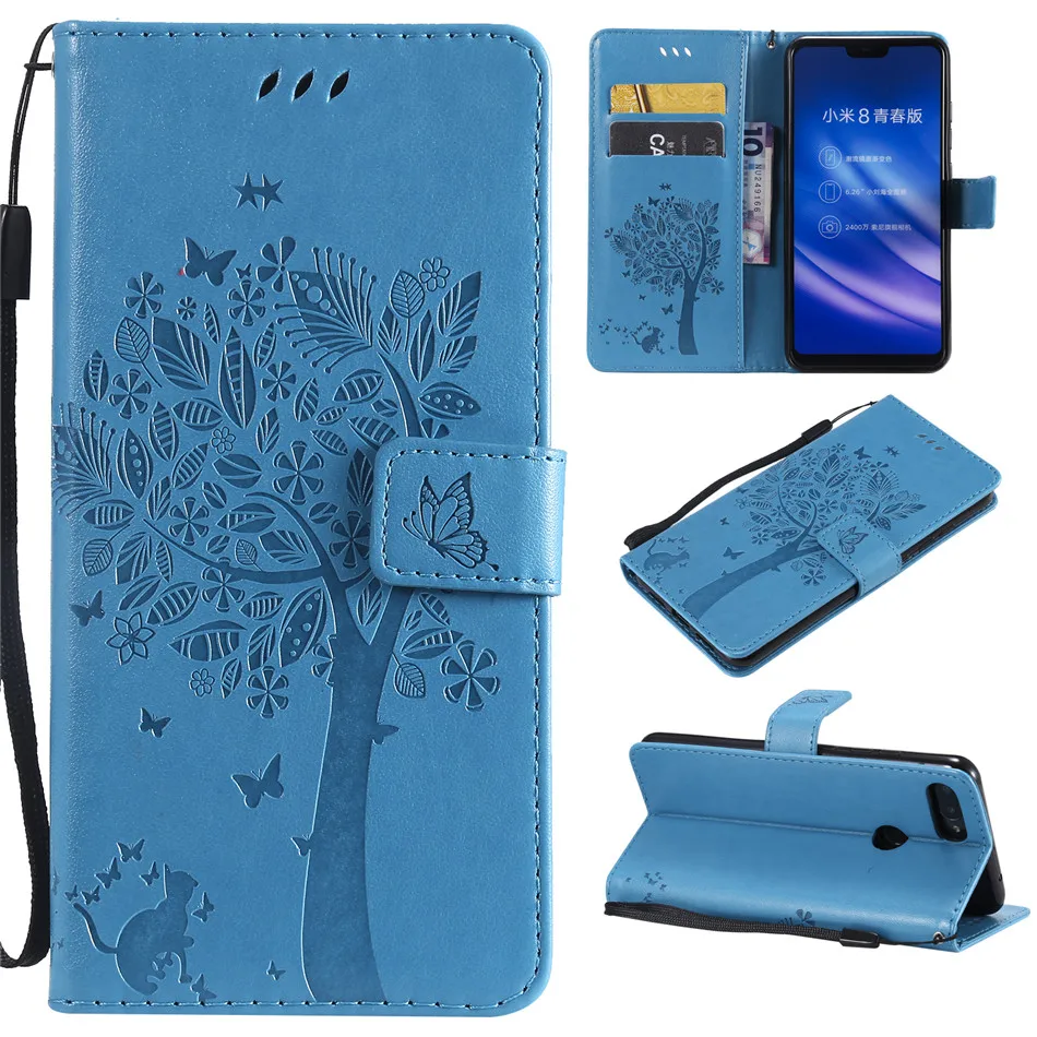 Чехол с рисунком дерева и кота для Samsung Galaxy S7 S6 Edge S10E S10 S9 S8 Plus G390 чехол-кошелек