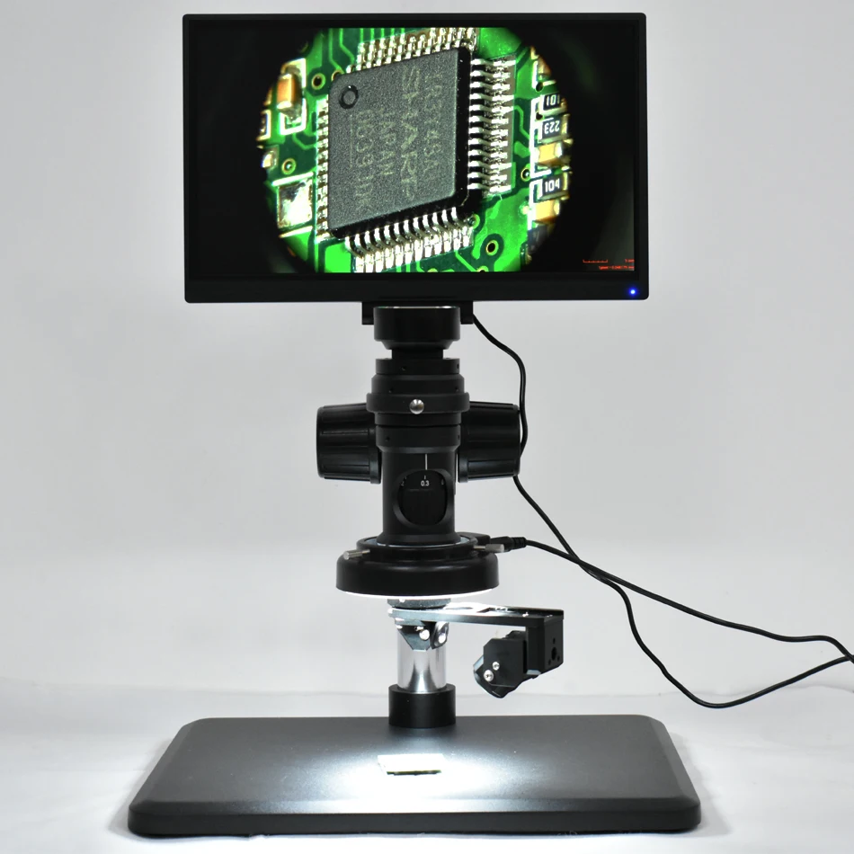 Full HD 1080P 11.6&quot IPS Integrated Display Camera HDMI-compatible 2D 3D Video Inspection Microscope with Measurement Magnifier |