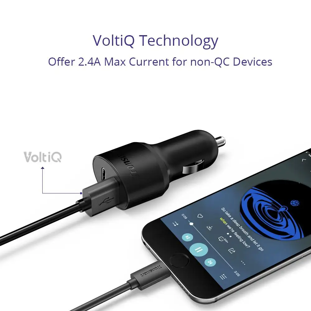 Tronsmart C2P изготовления 42вт USB-C 2-Порты и разъёмы автомобиля Зарядное устройство с Мощность доставки для Google Pixel/Pixel XL/MacBoo/iPad Pro