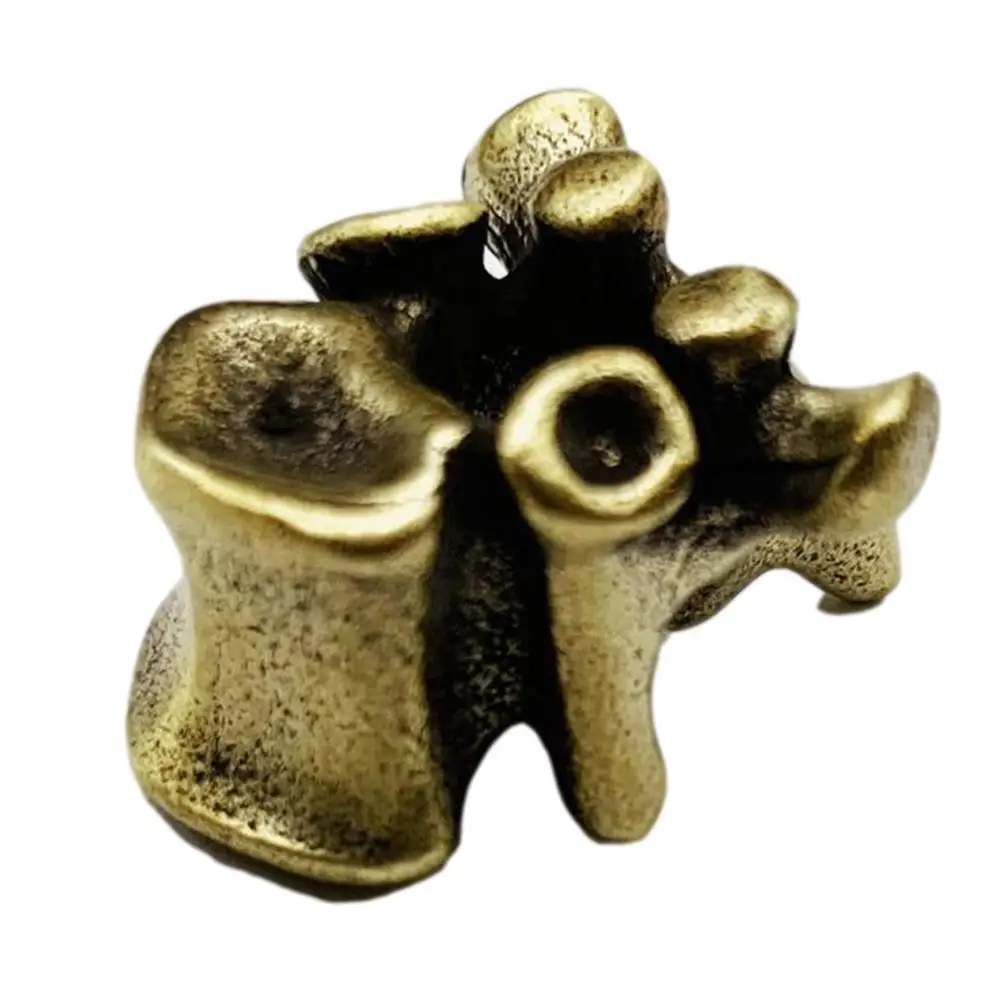 

Crow EDC DIY Knife Beads Pendant Vintage Color Brass Skull Outdoor Brass Beads Tools White Paracord G3R9