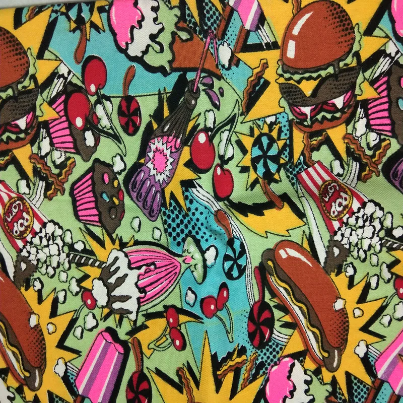 Новая африканская листовая хлопковая холщевая ткань с принтом листьев 50x145 см