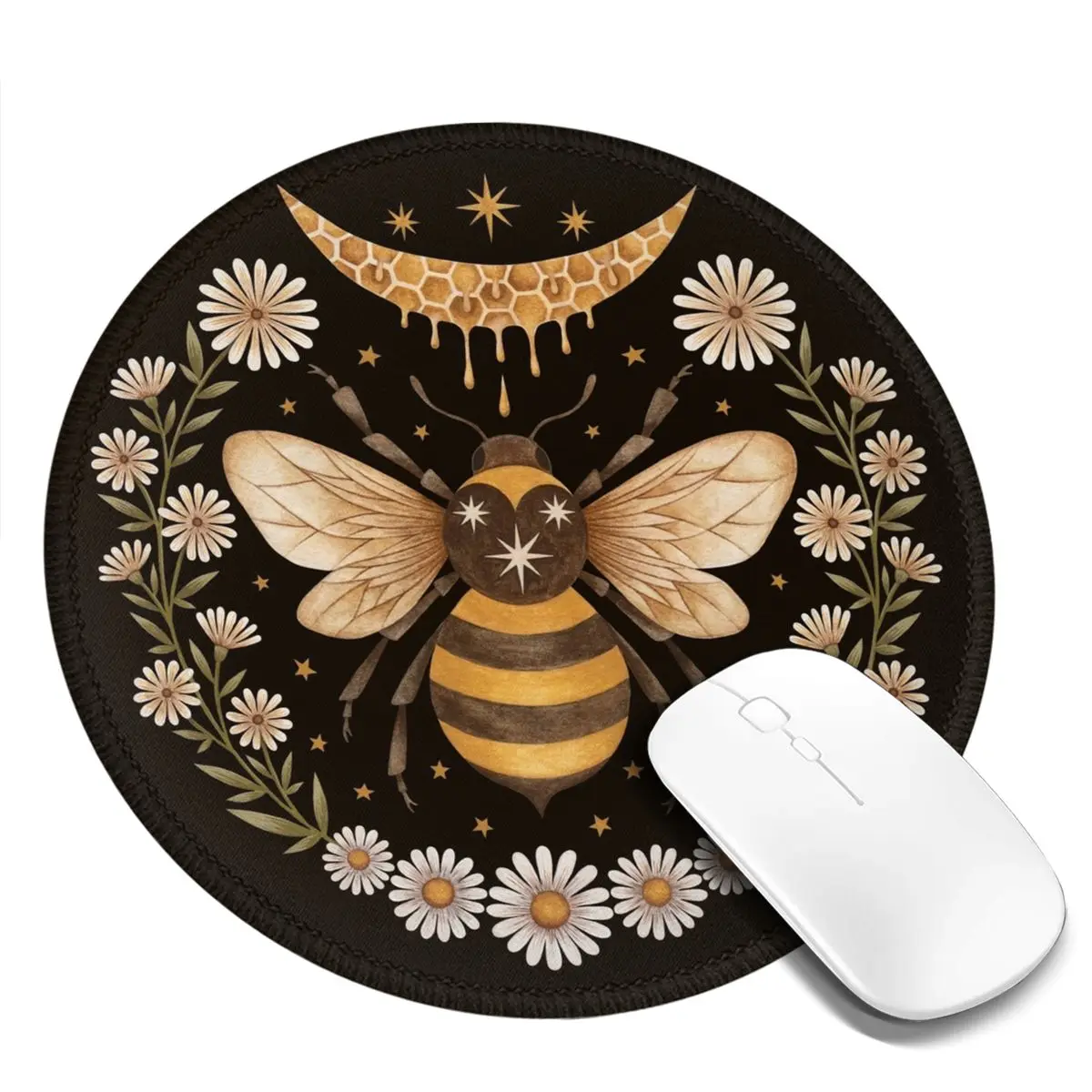 

Bee Mouse Pad Honey moon High Quality Rubber Mousepad Anti-Slip Cute Picture Desktop Mouse Mat