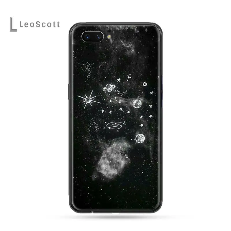 

Starry moon universe pattern Phone Cases For OPPO F 1S 7 9 K1 A77 F3 RENO F11 A5 A9 2020 A73S R15 REALME PRO cover funda coque