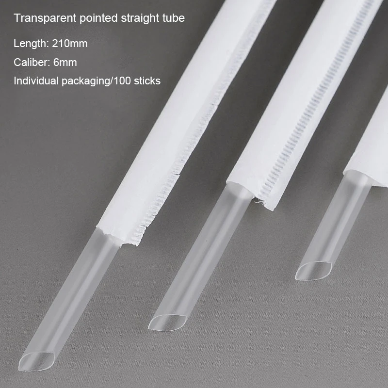 100 шт. удлиненные тонкие трубочки для молока и чая | Дом сад