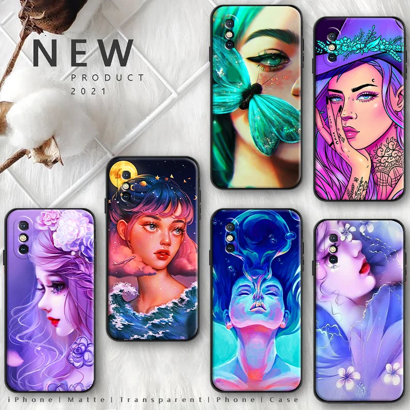 

Phone Case For Samsung Galaxy S10 S20 S9 S8 Lite Ultra Plus S20 FE S10E Funda Coque Carcasa Cases Fashion Personality Charm Girl