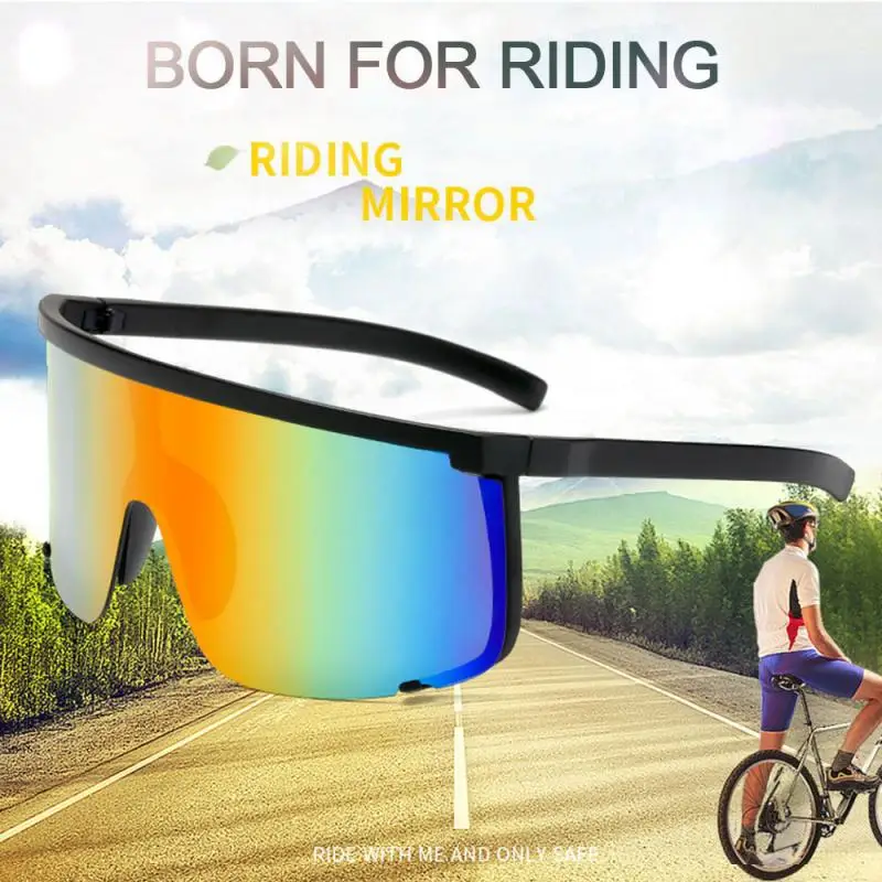 

Mirror Sun Glasses Half Face Shield Guard Protector Oversized Exaggerated Visor Wrap Shield Large Motorcycle Equipments Parts