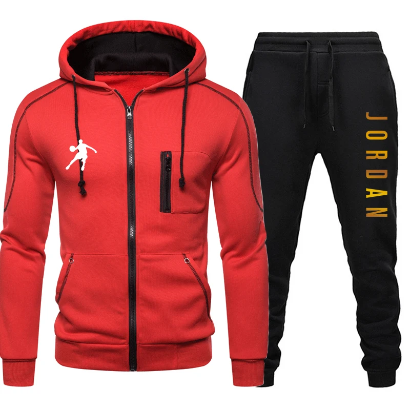 

2020 autumn and winter men's sportswear suit sportswear men's suit full sleeve top pants outdoor sportswear men's hooded suit