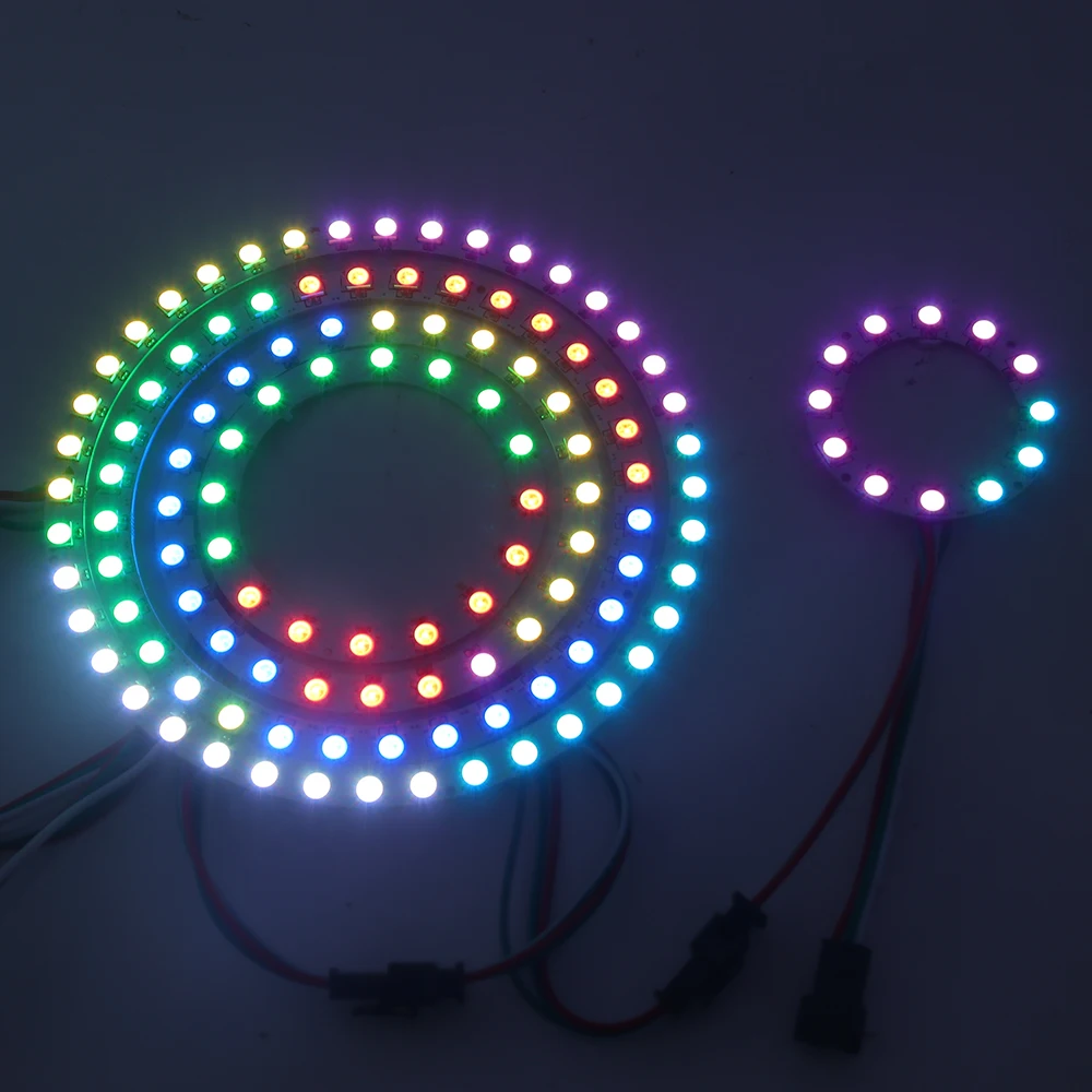 Модифицируемый пиксель WS2812 SK6812 5050 RGB светодиодное кольцо ic встроенный