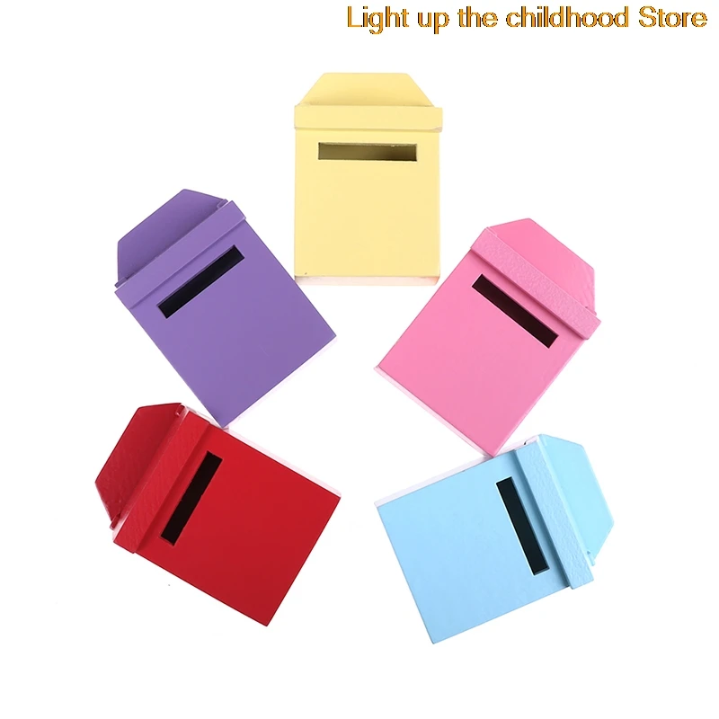 

DIY Doll Furniture Mini Wood Small Mailbox Dollhouse Miniatures 1:12 Accessories Doll House Wooden Mailbox Miniature