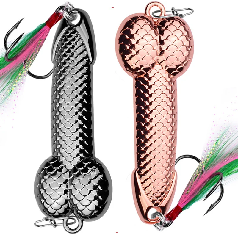 

3pcs High Quality Metal Spoon Lure 3g -36g Black Rose Gold Metal Sequins with Feather Hard Lure for Bass Pike Carp Fishing Pesca