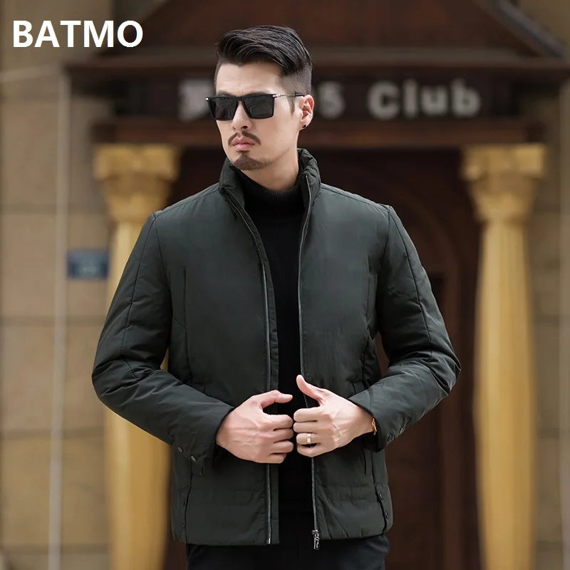 Мужская куртка пуховик на 90% белом утином пуху BATMO зимняя пуховая 8726 2019|Мужские