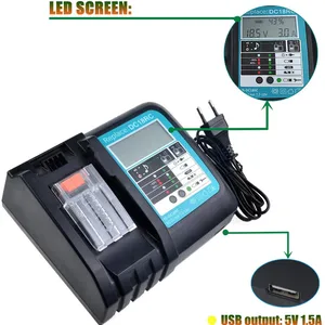 dc18rc li ion battery charger for makita charger 18v 14 4v bl1830 bl1430 dc18rc dc18ra power tool 3a charging current free global shipping