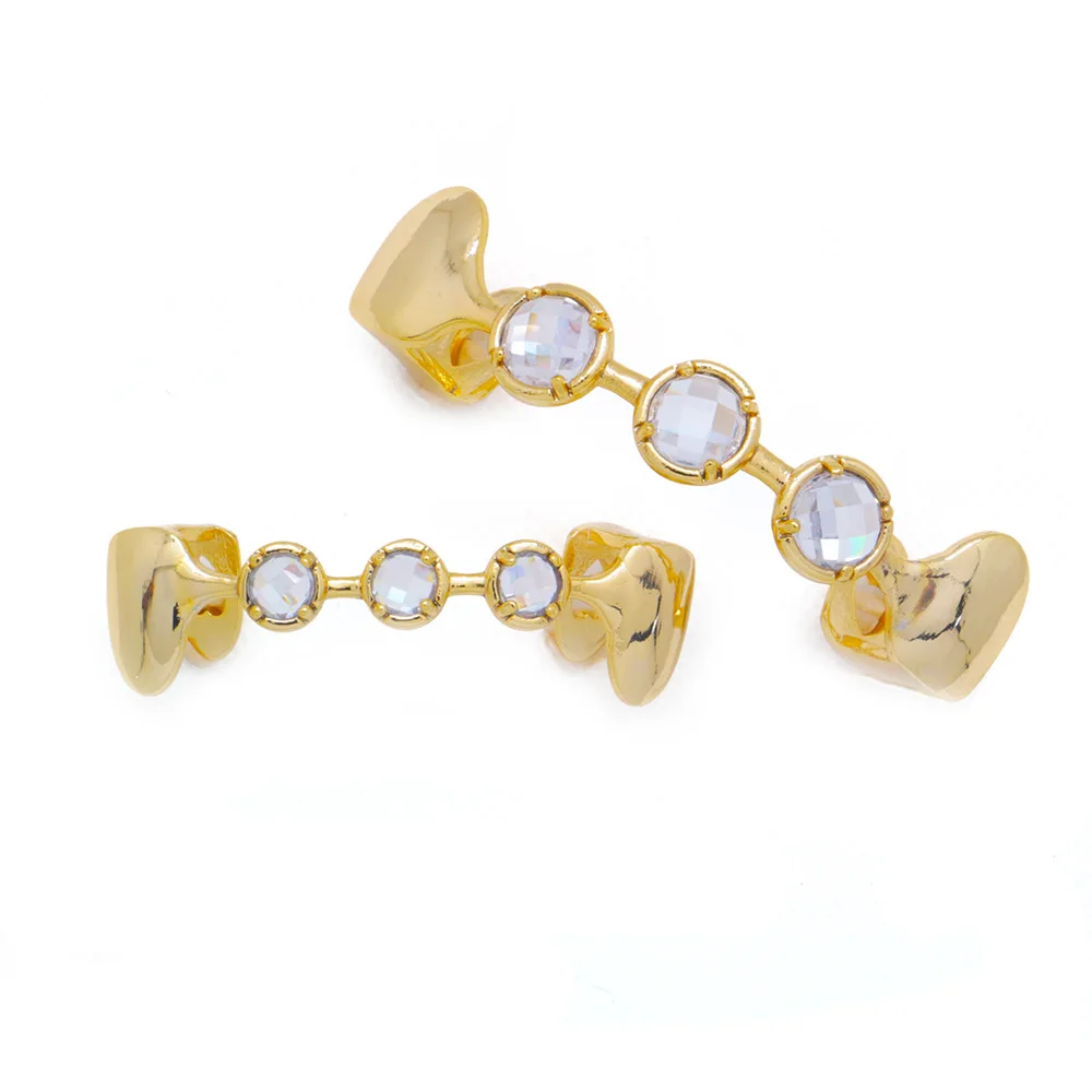 Набор для гриля Lureen в стиле хип-хоп с уникальным кубическим цирконием большие