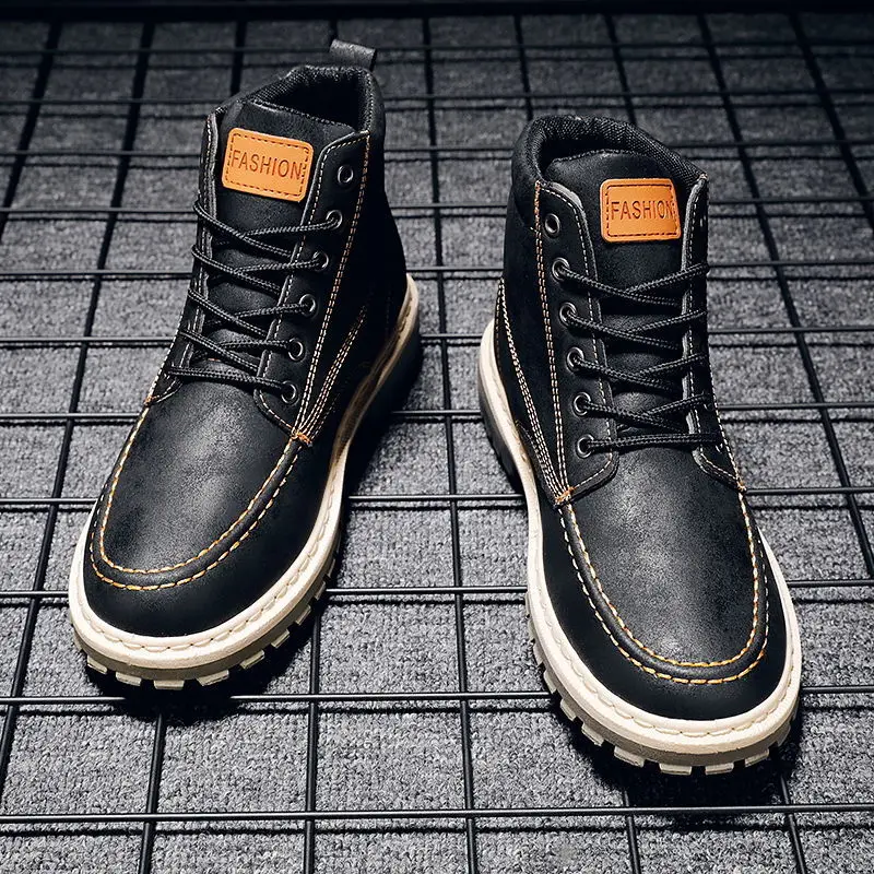 

Natural Cow Leather Men Winter Boots Handmade Retro Men Boots Leather Men Winter Shoes man shoesd2