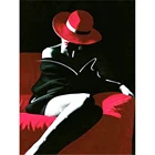 Женские наборы для вышивки крестиком 11CT, красные и черные наборы для рукоделия, набор для рукоделия, хлопковая нить, печатная холщовая Прямая поставка