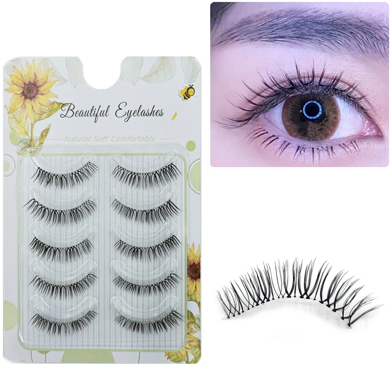 ICYCHEER 5 пар Макияж японские накладные ресницы воздуха ежедневная вечерние