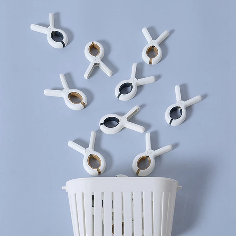 

Clothespin Double-Layer High Elastic Plastic Windproof Clip Sheet Drying Fixing Clip Quilt Clip 6PCS