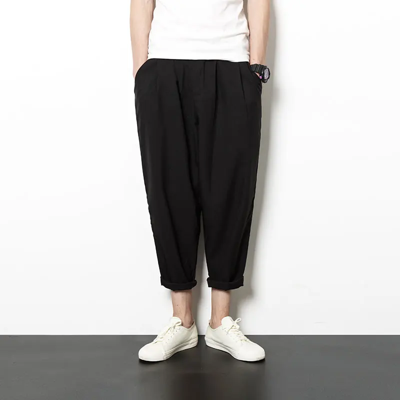 Мужские китайский Стиль белье лодыжки Длина брюки Сезон: Весна/Лето Высокое