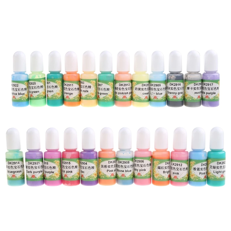 

24 цвета s Кристальный эпоксидный пигмент УФ-полимерный КРАСИТЕЛЬ DIY Ювелирный цвет муравей художественные поделки цветная сушка смешивающа...