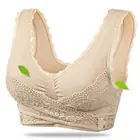 Нижнее белье для женщин, сексуальное женское белье, кружевное однотонное нижнее белье с перекрестной боковой пряжкой без ободков, Спортивное нижнее белье, бюстгальтер для сна